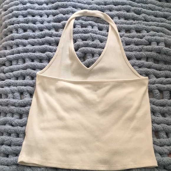 AEO Cream, Green, & Blue/White Tank Tops Size M - Picture 2 of 6
